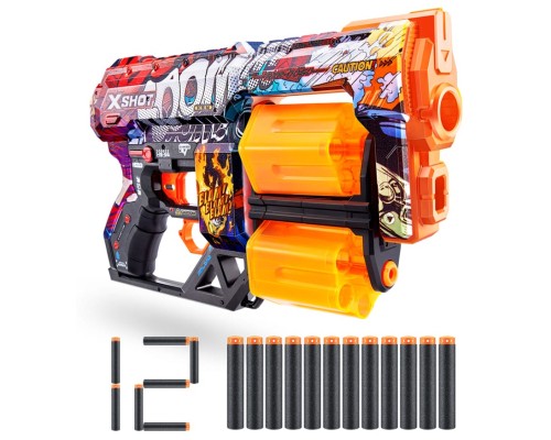 Іграшкова зброя Zuru X-Shot Швидкострільний бластер Skins Dread Boom (12 патронів) (36517A)