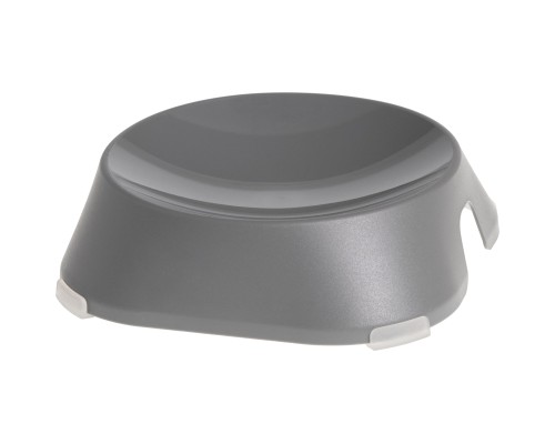 Посуд для котів Fiboo Flat Bowl миска з антиковзаючими накладками світло-сіра (FIB0092)