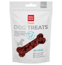 Ласощі для собак WAUDOG Treats Стоматологічна кісточка зі смаком курки маленька 100 г (4453)