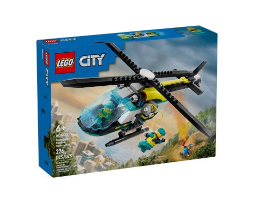 Конструктор LEGO City Гелікоптер аварійно-рятувальної служби 226 деталей (60405)