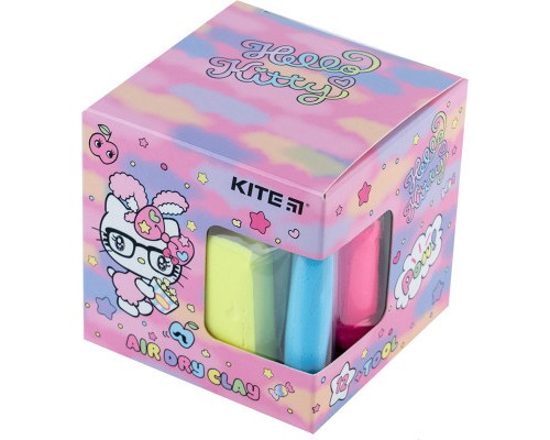 Пластилін Kite Hello Kitty повітряний (12 кольорів.+формочка) (HK23-135)