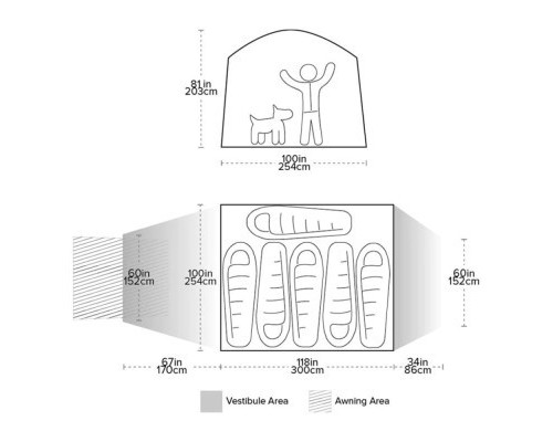 Намет Big Agnes Bunk House 6 (2022) orange/taupe (021.0078)