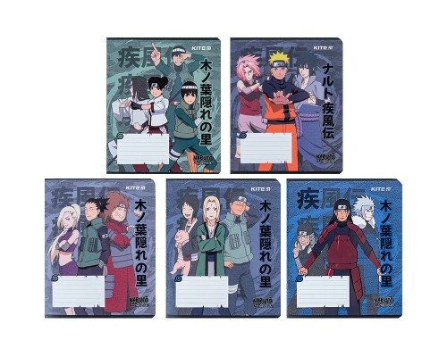 Зошит Kite Naruto 12 аркушів, клітинка (NR24-232)