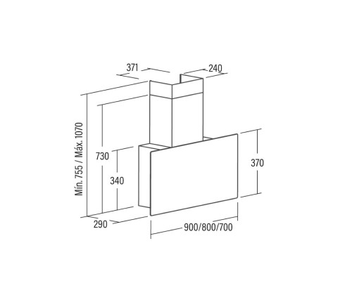 Витяжка кухонна Cata Greco 70 bk