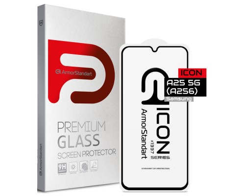Скло захисне Armorstandart Icon Samsung A25 5G (A256) Black (ARM69573)