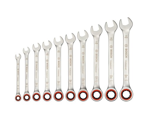 Ключ Bosch комбінований, набір 10шт, 6-19мм (1.600.A02.AU0)