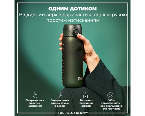 Пляшка для води ION8 OneTouch 750 мл BPA Free, Dark Green (I8RF750DGRE)