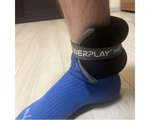 Обважнювач PowerPlay PP-4349 Ankle/Wrist Weights 0,5 х 2 шт Чорні (PP_4349_Black_0.5)