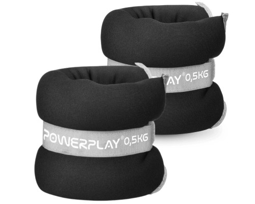 Обважнювач PowerPlay PP-4349 Ankle/Wrist Weights 0,5 х 2 шт Чорні (PP_4349_Black_0.5)