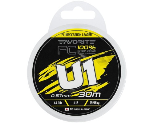 Флюорокарбон Favorite U1 FC 30m 12/0.57mm 44.0lb/19.98kg (1693.12.22)