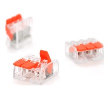 З'єднувач кабелю 3-pin аналог WAGO K221-413, 15штпак Voltronic (K221-413/15)