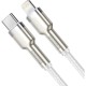 Дата кабель USB-C to Lightning 1.0m Cafule Metal PD 20W white Baseus (CATLJK-A02)