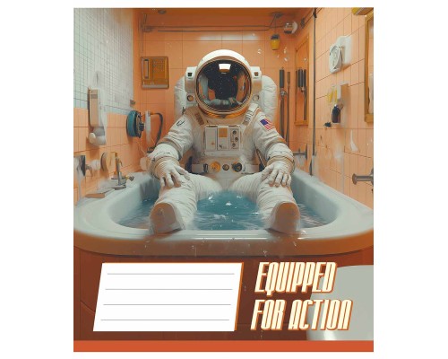 Зошит Школярик Equipped for action 48 аркушів клітинка (048-3519K)