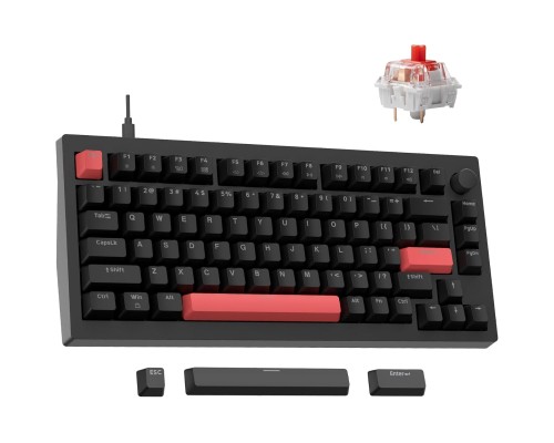 Клавіатура Lemokey Keychron X4 Red LED USB Black (X4-A1-UA)