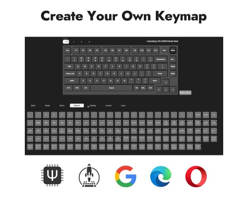 Клавіатура Lemokey Keychron X4 Red LED USB Black (X4-A1-UA)
