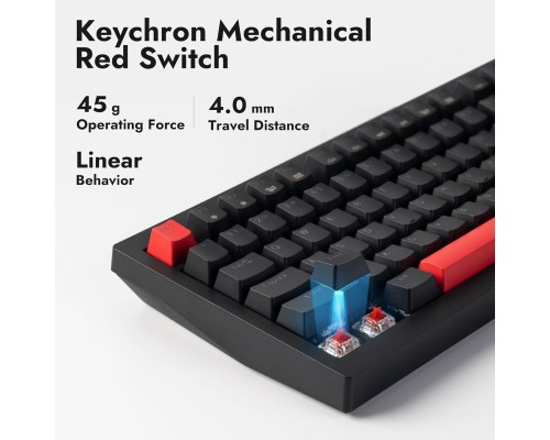 Клавіатура Lemokey Keychron X4 Red LED USB Black (X4-A1-UA)