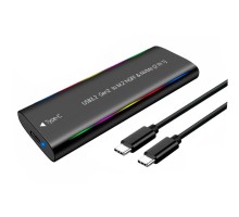Кишеня зовнішня Dynamode M.2 SSD NVMe/SATA combo USB3.2 GEN2 Type-C aluminium black (DM-CAD-SSD10)