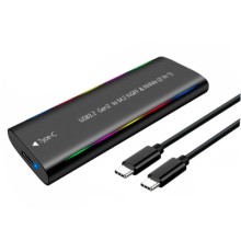 Кишеня зовнішня Dynamode M.2 SSD NVMe/SATA combo USB3.2 GEN2 Type-C aluminium black (DM-CAD-SSD10)
