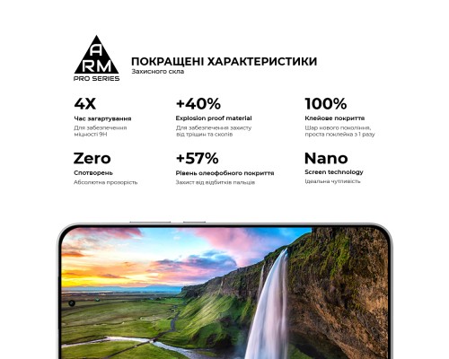 Скло захисне Armorstandart Pro Xiaomi Poco F7 Black (ARM86943)