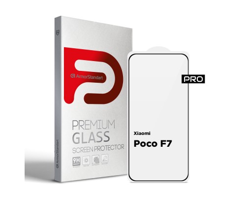 Скло захисне Armorstandart Pro Xiaomi Poco F7 Black (ARM86943)