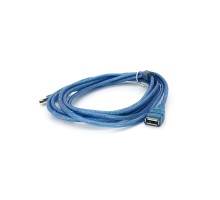 Дата кабель USB 2.0 AM/AF 3.0m ferrite transparent blue Voltronic (YT-AM/AF-3.0TBL)