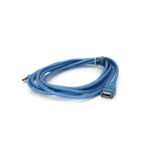 Дата кабель USB 2.0 AM/AF 3.0m ferrite transparent blue Voltronic (YT-AM/AF-3.0TBL)