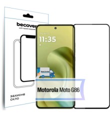 Скло захисне BeCover Motorola Moto G86 Black (713727)
