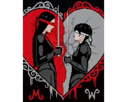 Картина по номерам Santi Wednesday Duelo a ciegas 40х50 см, алмазна мозаїка (954161)