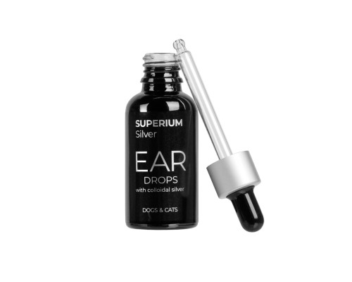 Краплі для тварин Superium Сільвер вушні з колоїдним сріблом для котів та собак 30 мл (9105)