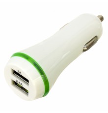 Зарядний пристрій Patron 2xUSB 2A/1A white (PN-2USB-CAR-WH)