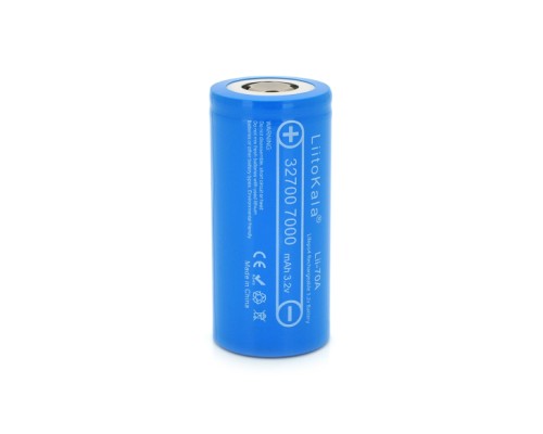 Акумулятор 32700 LiFePO4, 7000mah (6500-7000mah, 30A, 3.2V (2.5-3.65V), Blue, PVC Liitokala (32700 / Lii-70A)