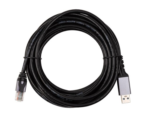 Дата кабель USB AM to RJ45 Ethernet 5.0m CAT6 UTP PowerPlant (CA915002)