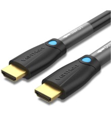 Кабель мультимедійний Cotton Braided 4K HDMI Male to Male Cable 1M Black Zinc Alloy Type VENTION (ALMBF)