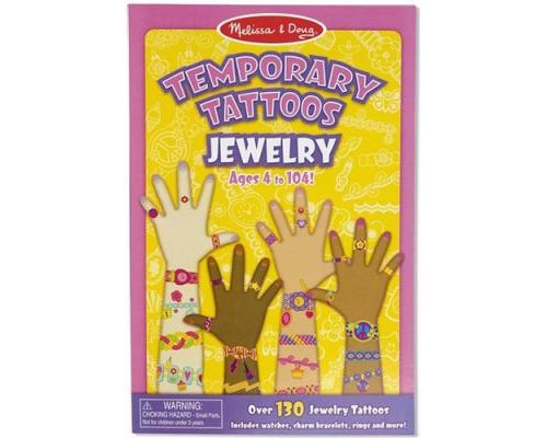 Набір для творчості Melissa&Doug Мои первые временные татуировки - Ювелирные изделия, 130 шт. (MD2194)