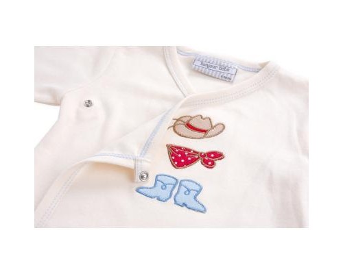 Набір дитячого одягу Luvena Fortuna чоловічок, штанці, кофточка і шапочка (F7762.C.3-6)