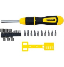 Викрутка Stanley Multibit з храповим механізмом з 20-ма вставками (STHT0-62574)