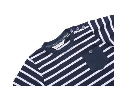 Набір дитячого одягу Breeze в смужку і з кишенькою (8999-74B-darkblue)