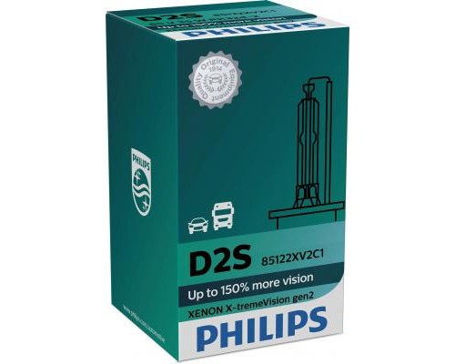 Автолампа Philips D2S X-tremeVision +150%, 1шт (85122XV2C1)
