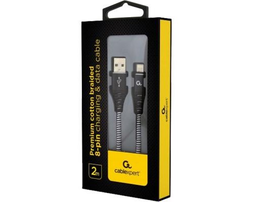 Дата кабель USB 2.0 AM to Lightning 2.0m Cablexpert (CC-USB2B-AMLM-2M-BW)