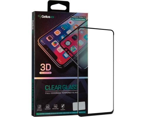 Скло захисне Gelius Pro 3D for Xiaomi Redmi Note 9 Pro/9s Black (00000079486)