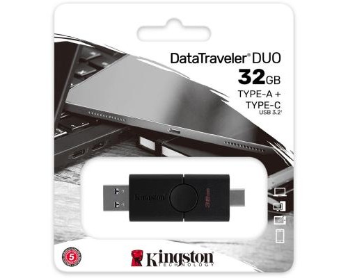 USB флеш накопичувач Kingston 32GB DataTraveler Duo USB 3.2/Type-C (DTDE/32GB)