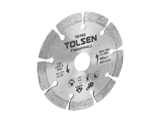 Диск пильний Tolsen алмазний сегментний 125?22.2х10 мм (76703)