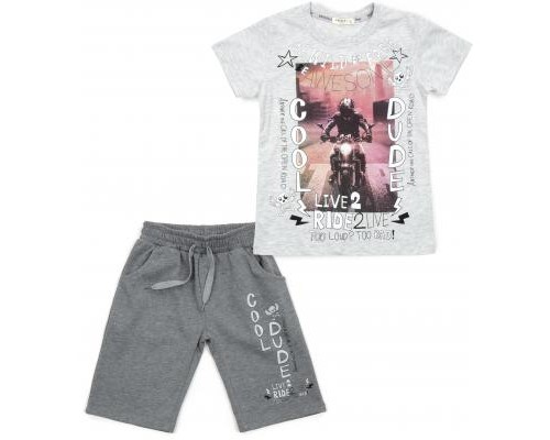 Футболка дитяча Breeze з шортами (15397-134B-gray)
