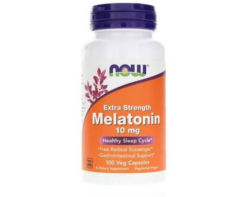 Амінокислота Now Foods Мелатонін, Extra Strength Melatonin, 10 мг, 100 капсул (NOW-03557) 