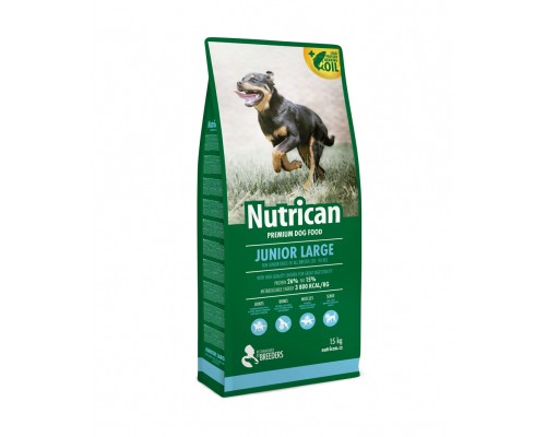 Сухий корм для собак Nutrican Junior Large для цуценят великих порід зі смаком курки 15 кг (nc506996)