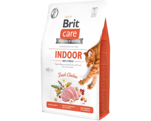 Сухий корм для кішок Brit Care Cat GF Indoor Anti-stress 2 кг (8595602540853)
