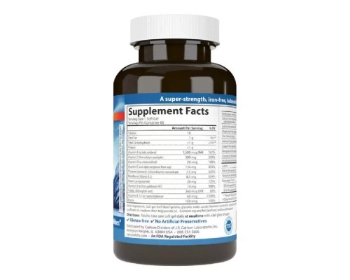Жирні кислоти Carlson Мультивітаміни з Омега-3, Multi+Omega-3, 60 гелевих капсул (CL15850)