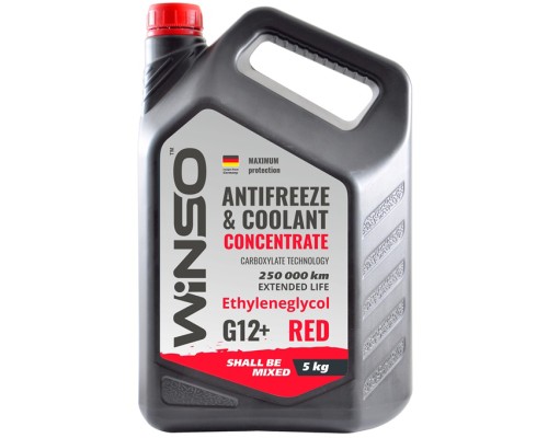 Антифриз WINSO COOLANT CONCENTRATE WINSO RED G 12+ концентрат 5kg (880990) 