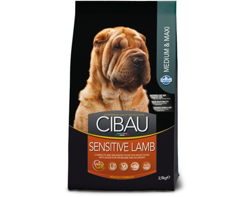 Сухий корм для собак Farmina Cibau Sensitive Adult Medium&Maxi з ягням 2.5 кг (8010276030979)