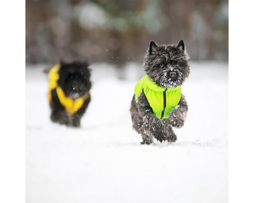 Курточка для тварин Airy Vest двостороння XS 22 жовто-салатова (1712)